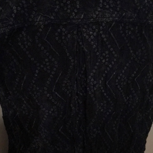 Navy button up fitted shirt/ vest - Picture 4 of 4